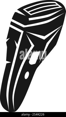Elektrorasierer-Symbol. Einfache Illustration des elektrischen Rasierapparat-Vektorsymbols für Webdesign isoliert auf weißem Hintergrund. Elektrorasierer-Symbol, einfacher Stil Stock Vektor