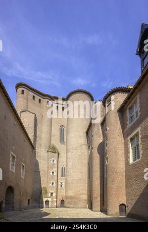 Innenhof des Museums Toulouse-Lautrec im Palais de la Berbie Albi, Departement Tarn, Frankreich, Europa Stockfoto