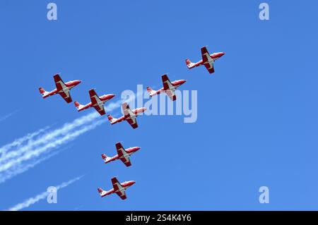 Das kanadische Kunstflugteam der Canadian Forces Snowbirds aus Kanada auf der Canadian International Air Show in Toronto Stockfoto