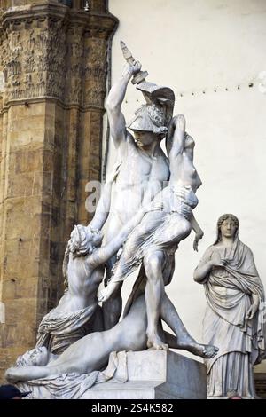 Italien, Toskana, Florenz. Statuen auf der Piazza della Signoria, Österreich, Europa Stockfoto