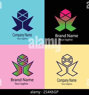 Einfaches Logo-Design für Unternehmen Stock Vektor
