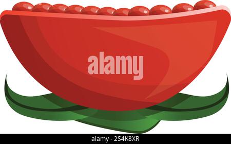 Granatapfelsymbol. Cartoon des Granatapfelvektorsymbols für Webdesign isoliert auf weißem Hintergrund. Granatapfelsymbol im Cartoon-Stil Stock Vektor