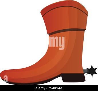 Cowboystiefel-Symbol. Cartoon des Cowboy Boot Vektor-Icons für Web-Design isoliert auf weißem Hintergrund. Cowboy-Stiefel-Ikone, Cartoon-Stil Stock Vektor