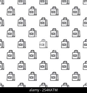 ECO Handtasche Muster nahtlose Vektorwiederholung für jedes Webdesign. ECO Handtasche Muster nahtloser Vektor Stock Vektor