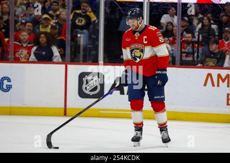 SUNRISE, FL - Florida Panthers Aleksander Barkov #16 in Aktion (Foto: Chris Arjoon) Stockfoto
