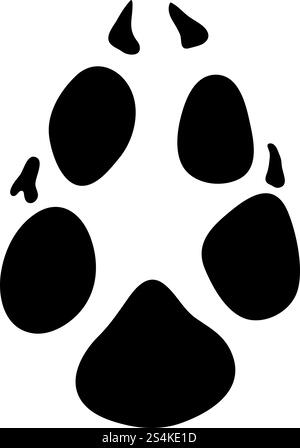Fox Platzbedarf. Schwarze Silhouette Design. Vector Illustration. Stock Vektor
