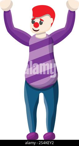 Clown Hands Up Symbol. Cartoon von Clown Hände oben Vektor-Symbol für Web-Design isoliert auf weißem Hintergrund. Clown Hand Up Icon, Cartoon Style Stock Vektor