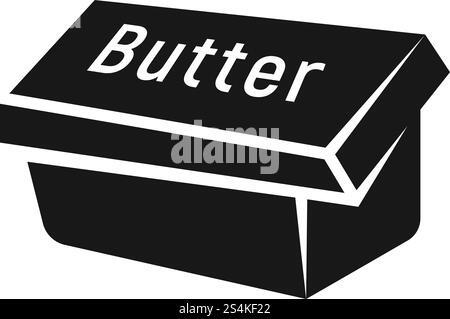 Box Butter Symbol. Einfache Illustration von Box Butter Vektor Symbol für Web Design isoliert auf weißem Hintergrund. Box Butter-Symbol, einfacher Stil Stock Vektor