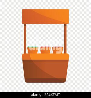 Gemüse Street Kiosk Symbol. Cartoon von Gemüse Straße Kiosk Vektor-Symbol für Web-Design für Web-Design. Gemüse Street Kiosk Icon, Cartoon Stil Stock Vektor