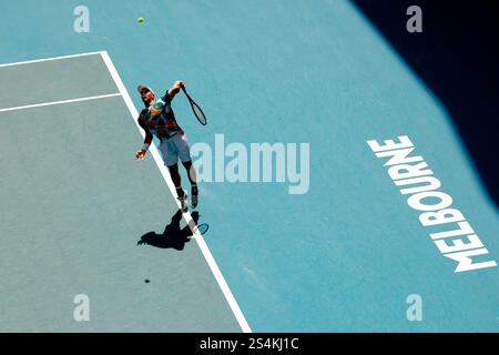 Melbourne, Australien. Januar 2025. Tennis: Grand Slam - Australian Open, Männer Singles, 1. Runde. Thompson (Australien) - Koepfer (Deutschland). Dominik Koepfer in Aktion. Frank Molter/dpa/Alamy Live News Stockfoto