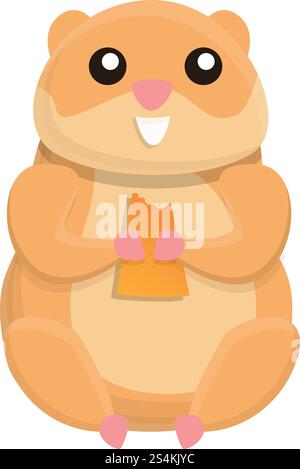 Hamster-Symbol essen. Cartoon des Essens Hamster-Vektor-Icons für Web-Design isoliert auf weißem Hintergrund. Hamster-Ikone essen, Cartoon-Stil Stock Vektor