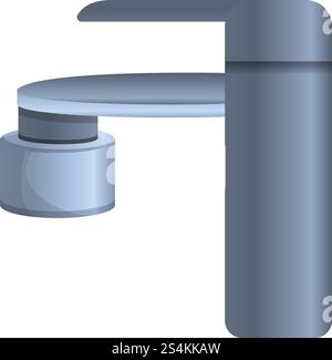 Symbol für Wasserhahnfilter mit Kappe. Cartoon der Kappe Wasserhahn Filter Vektor-Symbol für Web-Design isoliert auf weißem Hintergrund. Wasserhahnfilter mit Kappe, Symbol im Cartoon-Stil Stock Vektor