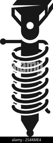 Symbol für Induktivität. Einfache Illustration des Induktionsvektorsymbols für Webdesign isoliert auf weißem Hintergrund. Induktivitätssymbol, einfache Ausführung Stock Vektor