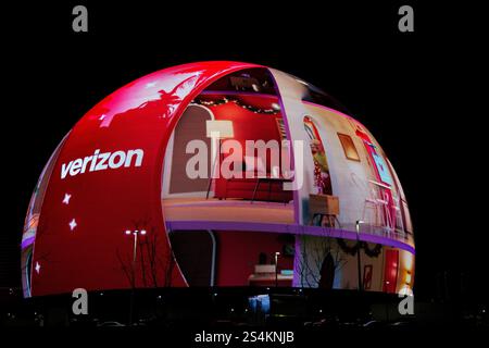 Las Vegas, Nevada - 1. Januar 2025: Las Vegas Sphere at Night Stockfoto