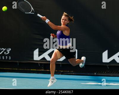 Melbourne, Australien. Januar 2025. Tennis: Grand Slam - Australian Open, Damen Singles, 1. Runde. Niemeier (Deutschland) - Chwalinska (Polen). Maja Chwalinska in Aktion. Frank Molter/dpa/Alamy Live News Stockfoto
