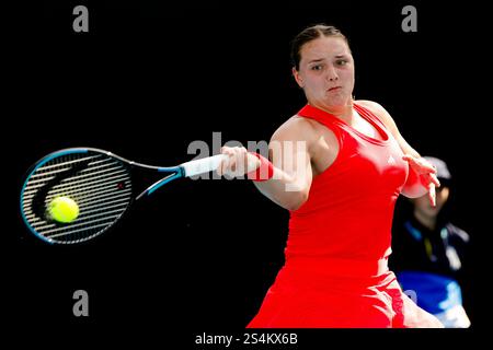 Melbourne, Australien. Januar 2025. Tennis: Grand Slam - Australian Open, Damen Singles, 1. Runde. Niemeier (Deutschland) - Chwalinska (Polen). Jule Niemeier in Aktion. Frank Molter/dpa/Alamy Live News Stockfoto