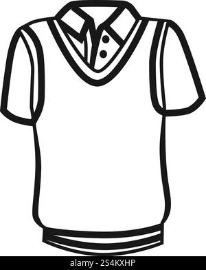 Cricket-Shirt-Symbol. Einfache Illustration des Cricket-Hemd-Vektor-Icons für Web-Design isoliert auf weißem Hintergrund. Cricket-Shirt-Symbol, schlichter Stil Stock Vektor