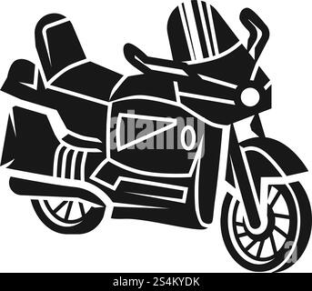 City Moto Bike-Symbol. Einfache Illustration des City Moto Bike Vektorsymbols für Webdesign isoliert auf weißem Hintergrund. City Moto Bike-Ikone, schlichter Stil Stock Vektor