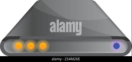 Festplattensymbol. Cartoon des Festplattenvektorsymbols für Webdesign isoliert auf weißem Hintergrund. Festplattensymbol, Cartoon-Stil Stock Vektor