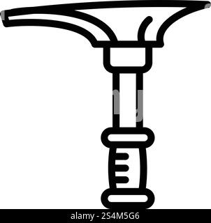 Symbol für die Eisaxt-Auswahl. Kontur Eisaxt Pick-Vektor-Symbol für Webdesign isoliert auf weißem Hintergrund. Eisaxt-Pick-Symbol, Outline-Stil Stock Vektor