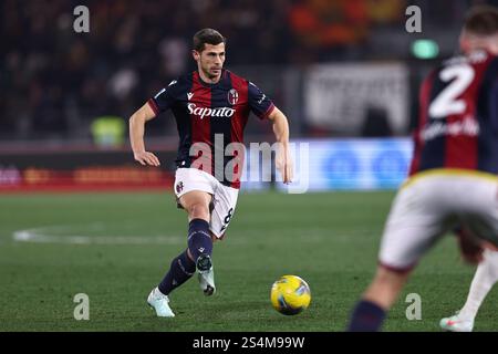 Bologna, Italien. Januar 2025. Remo Freuler (Bologna) während des italienischen Spiels der Serie A zwischen Bologna 2-2 Roma im Renato Dallara Stadion am 12. Januar 2025 in Bologna, Italien. Kredit: Maurizio Borsari/AFLO/Alamy Live News Kredit: Aflo Co. Ltd./Alamy Live News Stockfoto