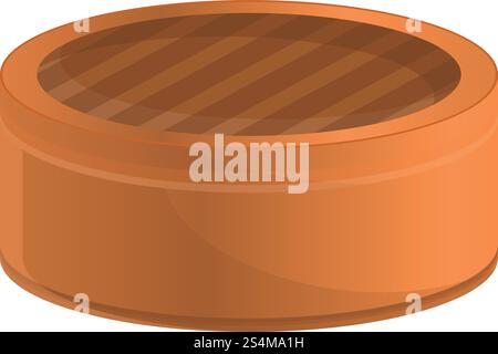 Symbol für Bambus-Dampfgarer. Cartoon des Bambus Dampfers Vektor-Symbol für Web-Design isoliert auf weißem Hintergrund. Bambusdampfer-Symbol, Cartoon-Stil Stock Vektor