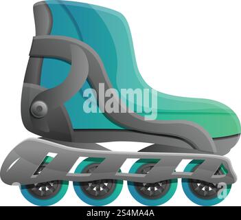 Symbol für Pro Inline-Skates. Cartoon von Pro Inline Skates Vektor-Symbol für Webdesign isoliert auf weißem Hintergrund. Profi-Inline-Skates-Symbol, Cartoon-Stil Stock Vektor