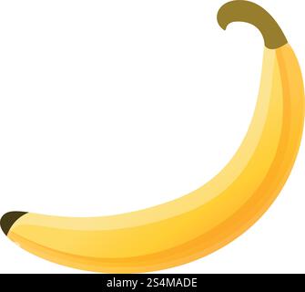 Symbol für ganze Bananen. Cartoon des ganzen Bananenvektorsymbols für Webdesign isoliert auf weißem Hintergrund. Eine Bananenfigur im Cartoon-Stil Stock Vektor
