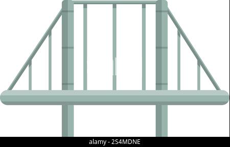 Symbol „Engineer Bridge“. Cartoon des Ingenieurbrücke-Vektorsymbols für Webdesign isoliert auf weißem Hintergrund. Ingenieur-Bridge-Symbol, Cartoon-Stil Stock Vektor