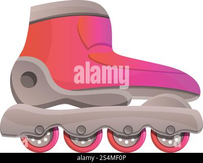 Moderne Inline-Skates. Cartoon des modernen Inline Skates Vektor-Symbol für Web-Design isoliert auf weißem Hintergrund. Moderne Inline-Skates, Zeichentrickstil Stock Vektor