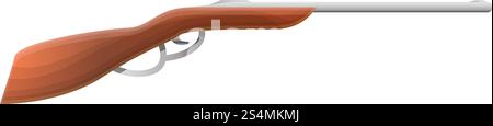 Altes Jagdgewehrsymbol. Zeichentrick des alten Jagdgewehrvektorsymbols für Web-Design isoliert auf weißem Hintergrund. Alte Jagdgewehre, Zeichentrickstil Stock Vektor