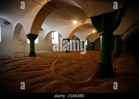 Das Getreidelager in der Brauerei Chodovar und Bierkur Tschechien Stockfoto