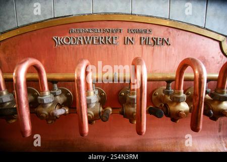 Bierzapfbecken in der Chodovar Brauerei und Biertherapie Spa Tschechien Stockfoto