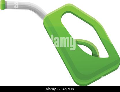 Symbol für das Befüllen von Biofuel-Pistolen. Cartoon von Bio-Fuel Pistole Füllen Vektor-Symbol für Web-Design isoliert auf weißem Hintergrund. Bio Fuel Pistolenfüllsymbol im Cartoon-Stil Stock Vektor