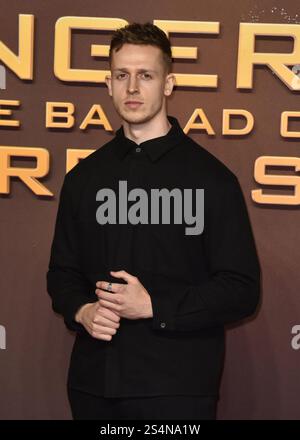 George Somner besucht die Hunger Games: The Ballad of Songbirds & Snakes – World Premiere im BFI IMAX in London, England. UK. Donnerstag, 9. November 2023 Stockfoto