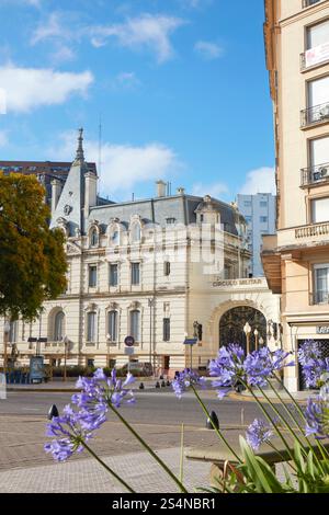Die Palacio Paz Beaux-Art Villa-Fassade im Stil der Architektur in Retiro, Buenos Aires, Argentinien. Stockfoto