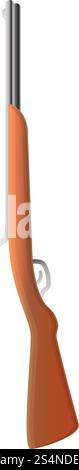 Jagd-Schrotflinte-Symbol. Cartoon des Jagd-Schrotflintenvektorsymbols für Webdesign isoliert auf weißem Hintergrund. Jagd-Schrotflinte-Ikone, Cartoon-Stil Stock Vektor