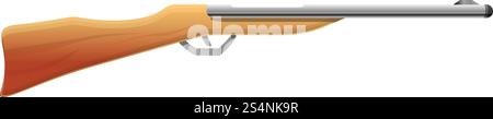 Symbol für das Jagdgewehr. Cartoon des Jäger Gewehr Vektor Symbol für Web Design isoliert auf weißem Hintergrund. Jagdgewehrsymbol im Cartoon-Stil Stock Vektor