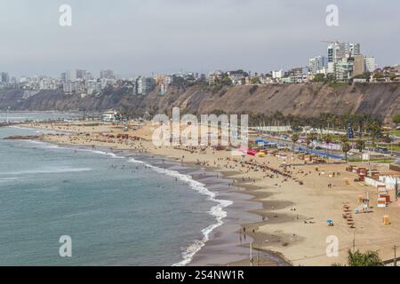 Agua Dulce Beach, Bezirk Chorrillos - Lima, Peru Stockfoto