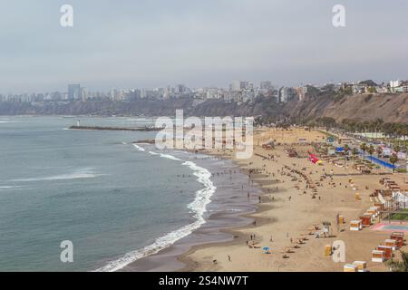 Agua Dulce Beach, Bezirk Chorrillos - Lima, Peru Stockfoto