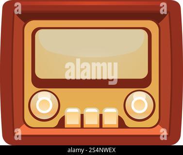 Symbol für Transistorradio. Cartoon des Transistor-Funkvektorsymbols für Webdesign isoliert auf weißem Hintergrund. Transistorradio-Symbol, Cartoon-Stil Stock Vektor