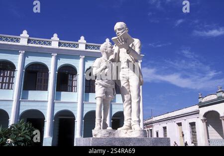 der Parque Ignacio Agramonte in der alten Stadt Camaguey auf Kuba in der Karibik. Stockfoto