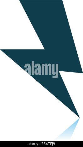 Umgekehrt Schraube Symbol. Schatten Reflexion Design. Vector Illustration. Stock Vektor