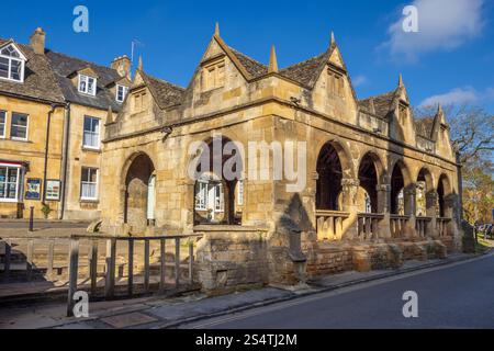 Die 400 Jahre alte Markthalle, Chipping Campden, Cotswolds AONB, Gloucestershire Stockfoto