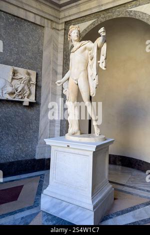Das Apollo Belvedere im Pio Clementino Museum, Vatikanische Museen, Vatikanstadt, Rom, Italien. Stockfoto