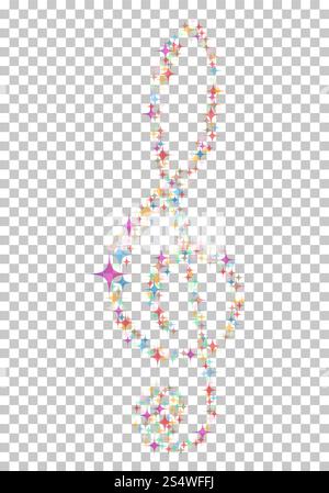 Noten Design mit Transparenz Raster auf der Rückseite. Vector Illustration. Stock Vektor