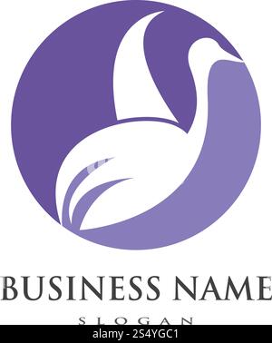 Swan logo Template Vector Illustration Design Stock Vektor