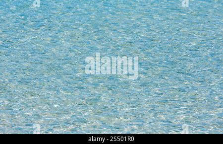 Blaues Meer fließenden Wasseroberfläche mit Wellen und einige Untersicht. Abstrakte Hintergrundmuster. Stockfoto
