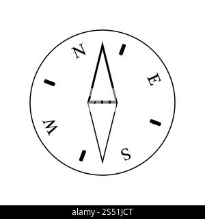 Symbol der Kompass. Thin Line Design. Vector Illustration. Stockfoto