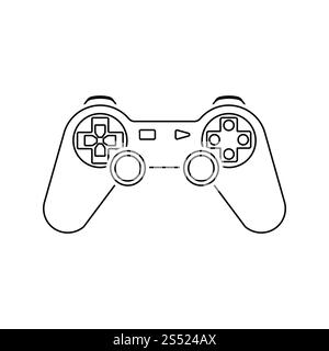 Gamepad-Symbol. Schlanke Ausführung. Vektorabbildung. Stockfoto